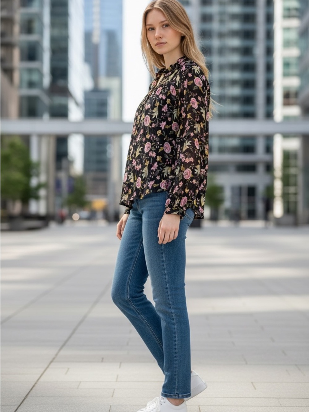 LOFT Black Blouse
